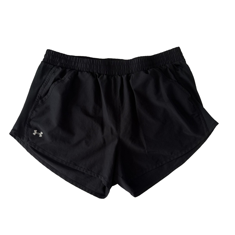 Under Armour Fly By Running Shorts Black L Athletic Mesh Lined Gorpcore Workout